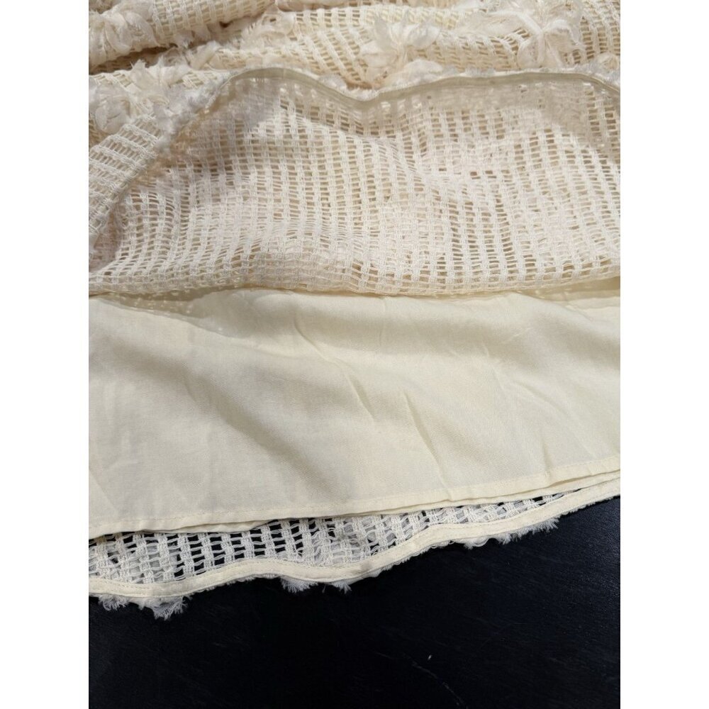 NWT En Saison Reese Floral Appliqué Crochet Ivory Maxi Dress Womens Large - Picture 8 of 14